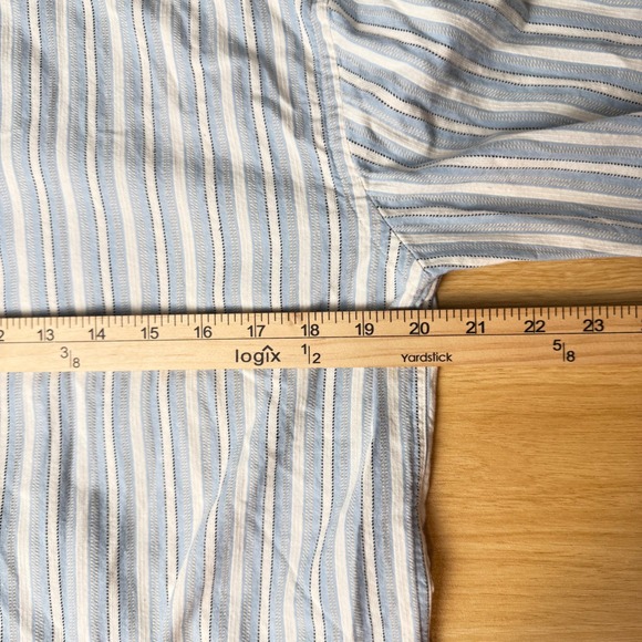 Polo Jeans Co Ralph Lauren Button Down Mens Medium Blue Stripe Slim Fit - Picture 8 of 10